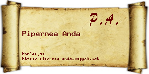 Pipernea Anda névjegykártya